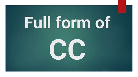 cc abbreviation.